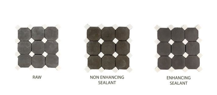 Octagon Black Terracotta 4" & Bouchon White Marble Bundle | Octadot Checkerboard-Main Inventory-All Products,Checkerboard,Terracotta-Riad Tile