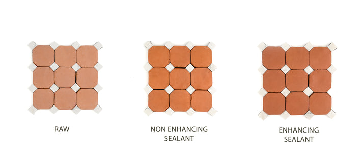 Octagon Red Terracotta 4" & Bouchon White Marble Bundle | Octadot Checkerboard-Main Inventory-All Products,Checkerboard,Terracotta-Riad Tile