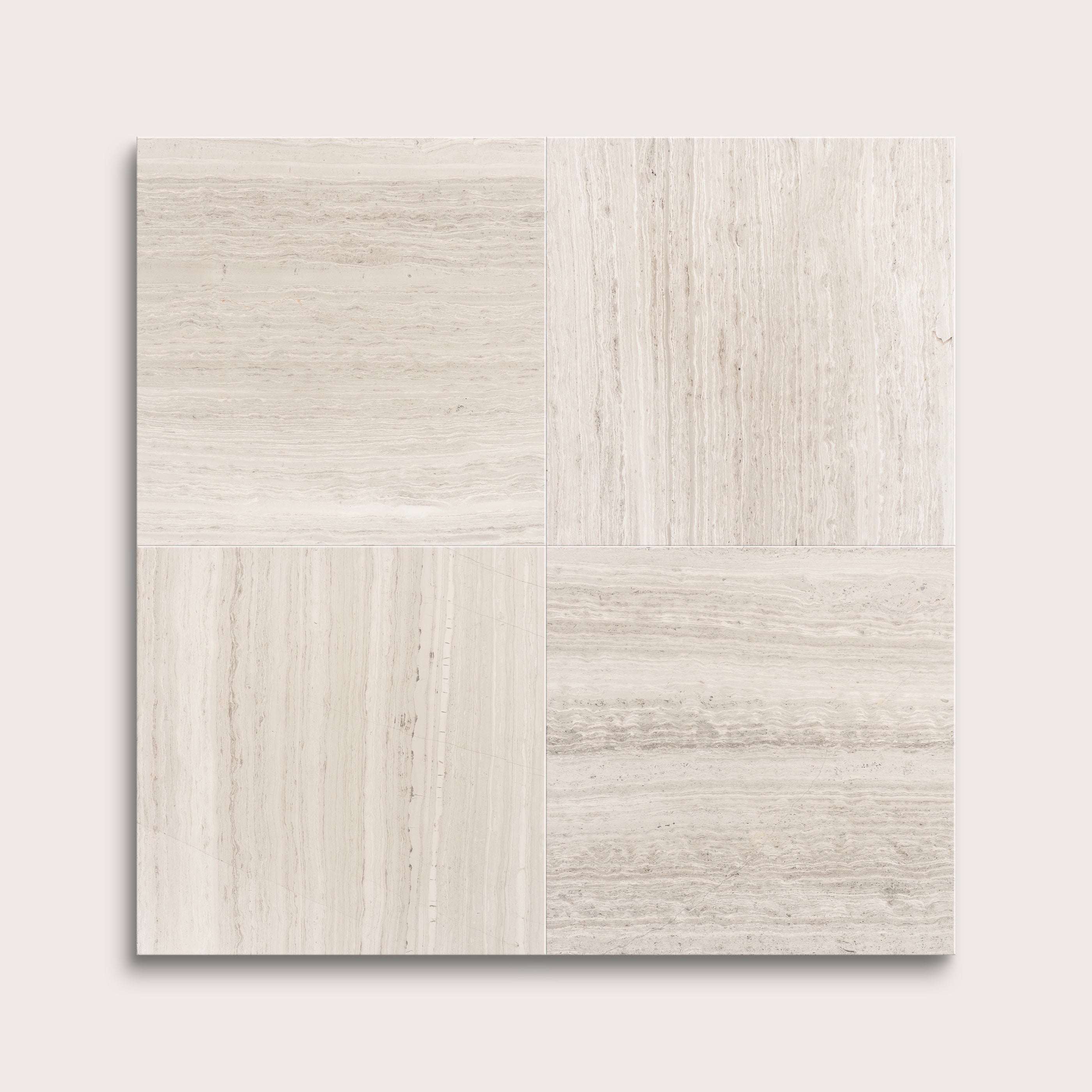Beige limestone tile on a light gray background