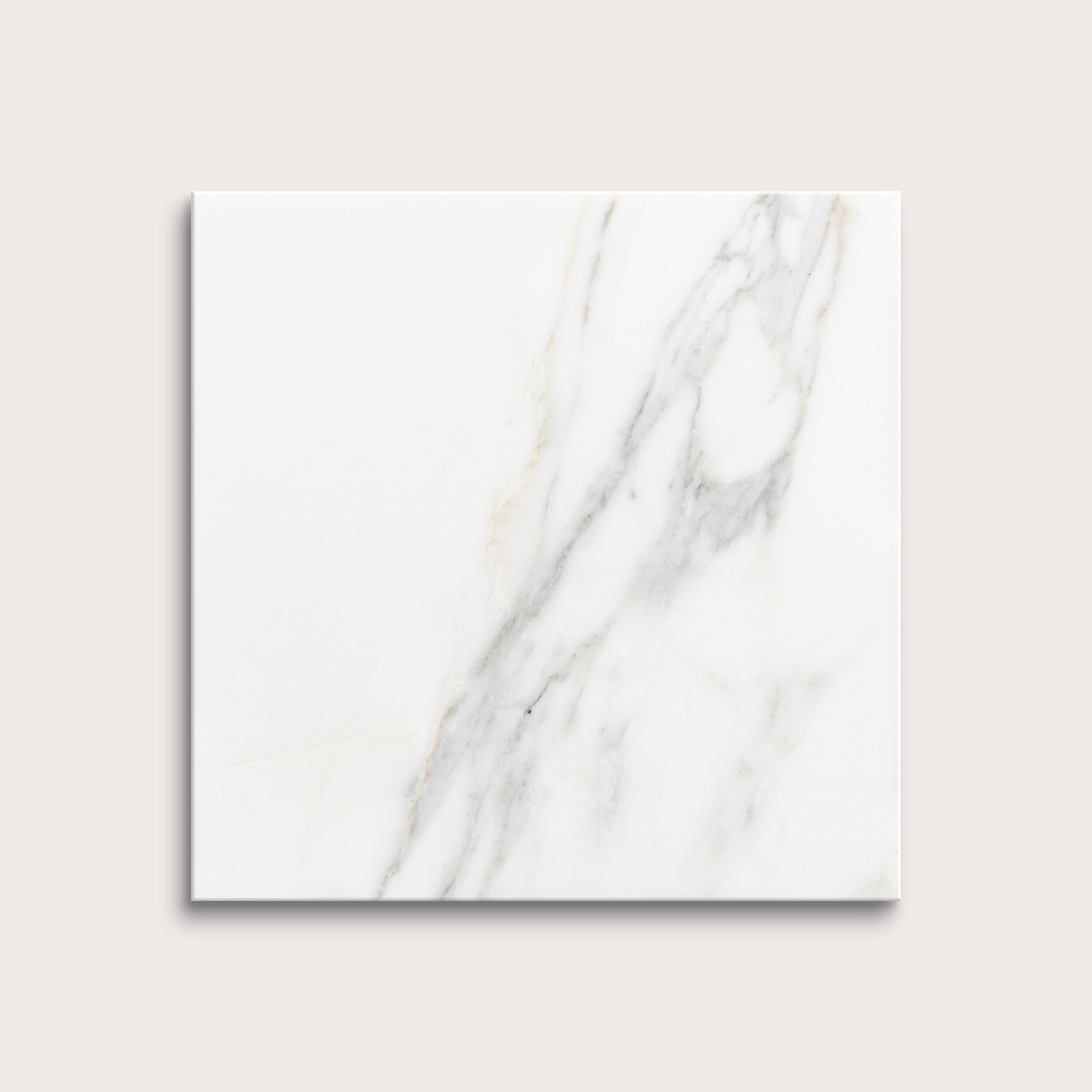calacatta gold Marble tiles on a light gray background
