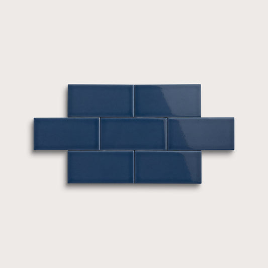 Abyss ceramic tile, 3 by 6 inches, gloss finish