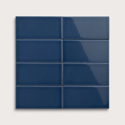 Abyss ceramic tile, 3 by 6 inches, gloss finish