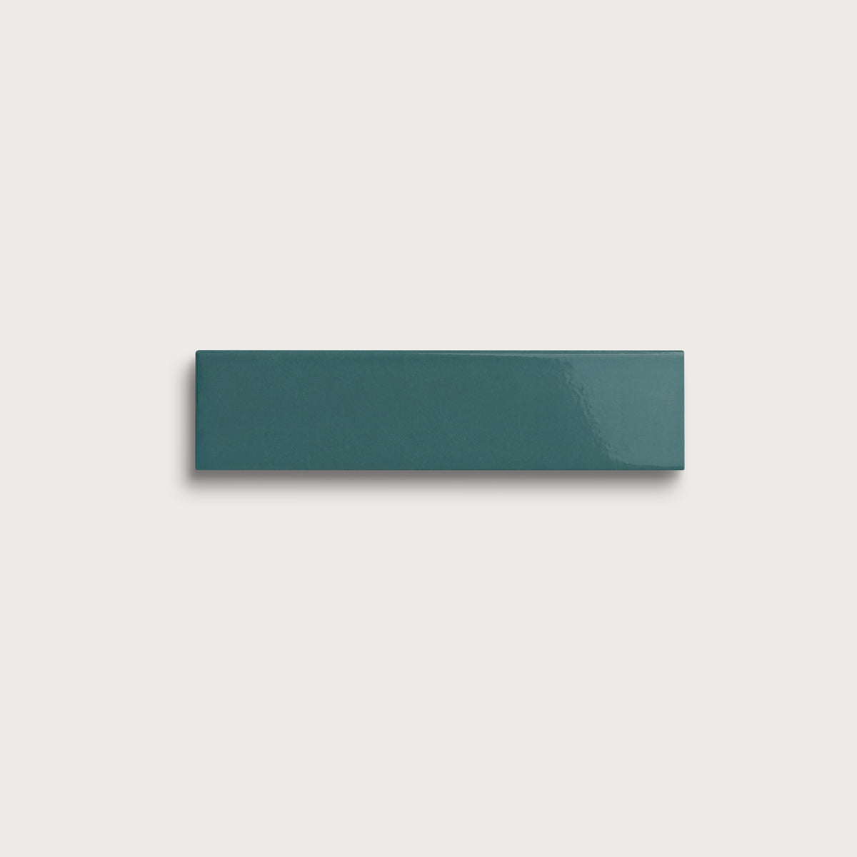 Aegean Blue ceramic tile, 2 by 8 inches, gloss finish