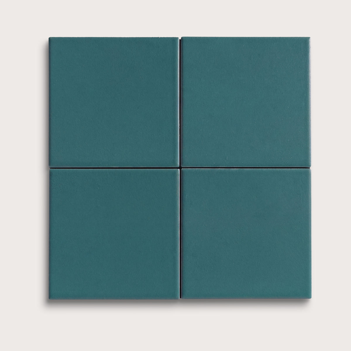 Aegean Blue ceramic tile, 4 by 4 inches, matte finish