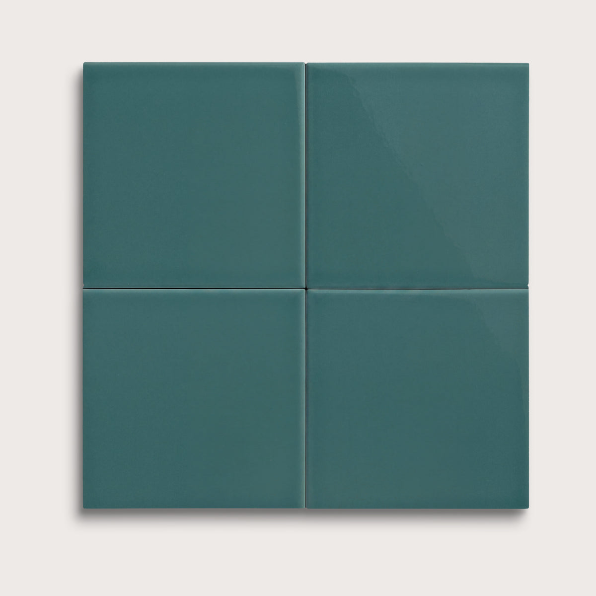 Aegean Blue ceramic tile, 6 by 6 inches, gloss finish