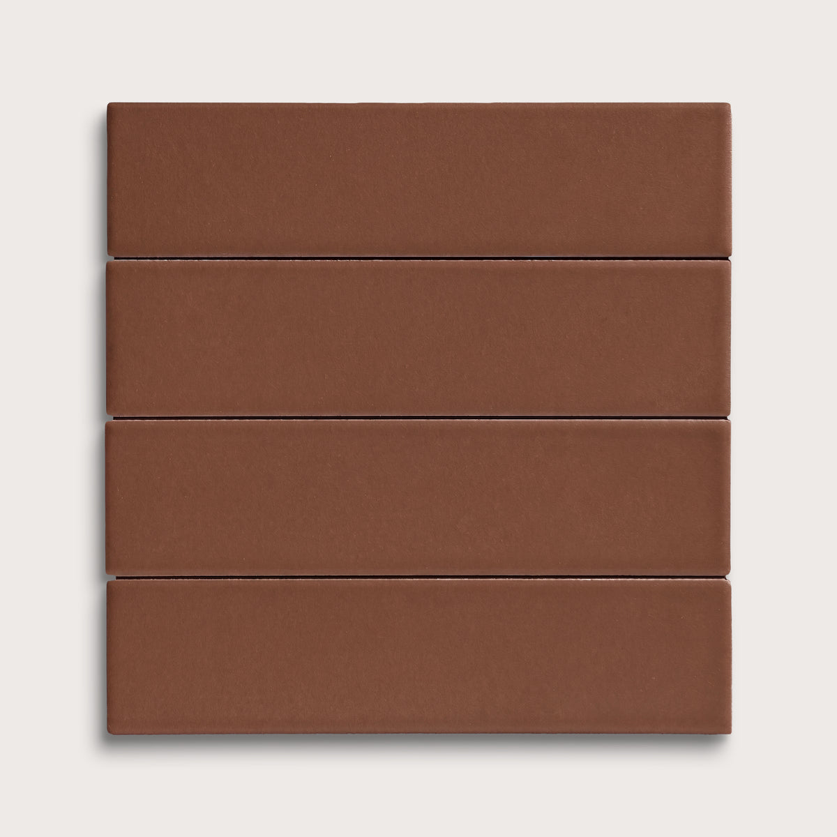 Amber ceramic tile, 2 by 8 inches, matte finish