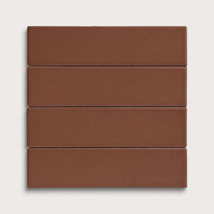 Amber ceramic tile, 2 by 8 inches, matte finish