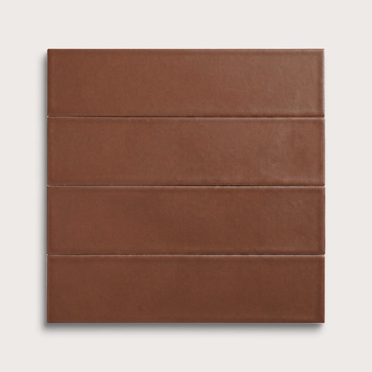 Amber ceramic tile, 3 by 12 inches, matte finish