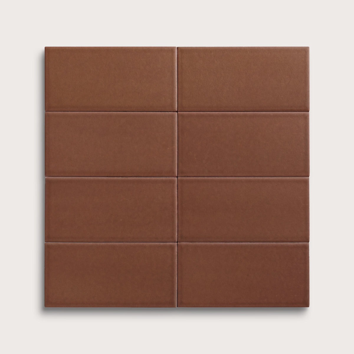 Amber ceramic tile, 3 by 6 inches, matte finish