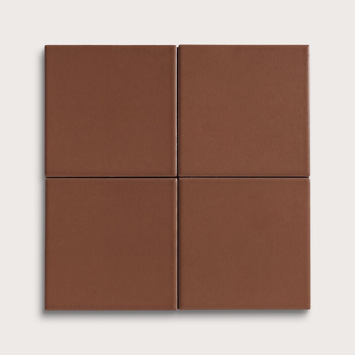 Amber ceramic tile, 4 by 4 inches, matte finish