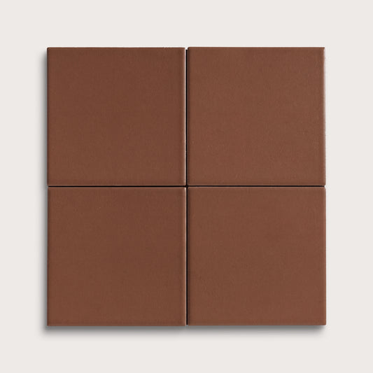 Amber ceramic tile, 4 by 4 inches, matte finish