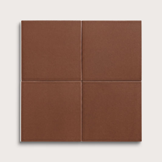 Amber ceramic tile, 6 by 6 inches, matte finish