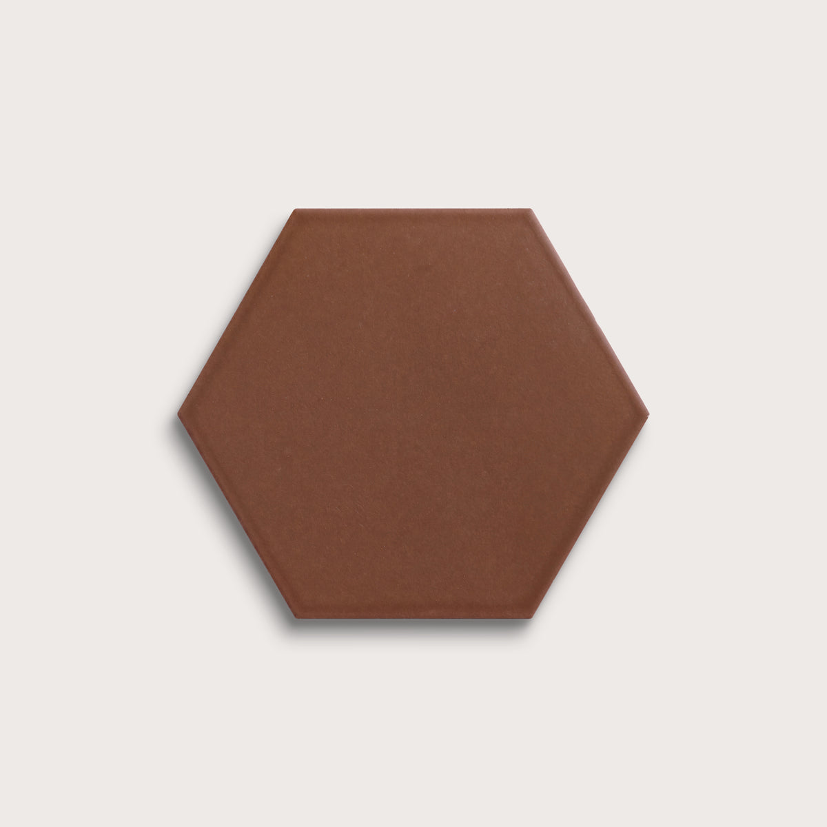 Amber ceramic tile, 8 inch hex, matte finish