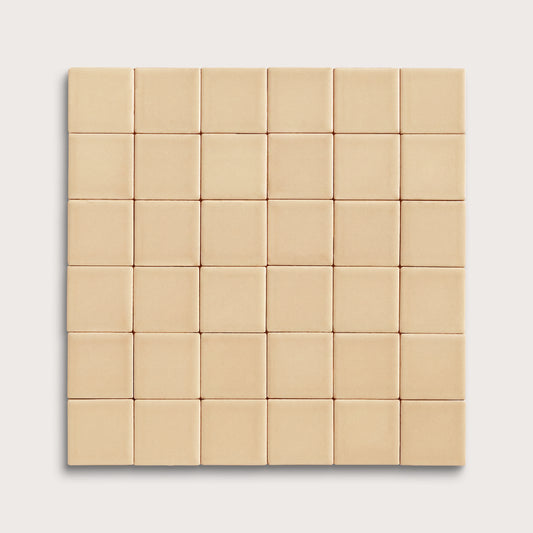 Bone ceramic tile, 2 by 2 inch mosaic, matte finish