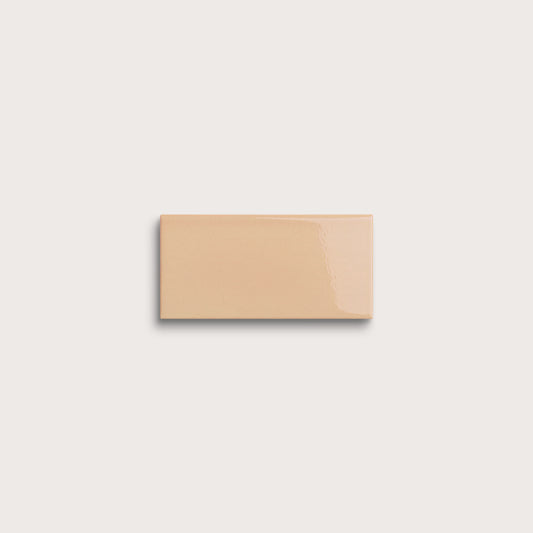 Bone ceramic tile sample, gloss finish