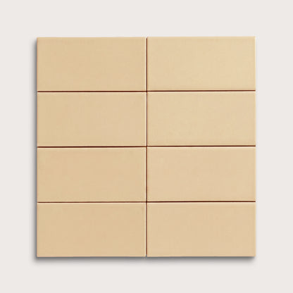 Bone ceramic tile, 2 by 4 inches, matte finish