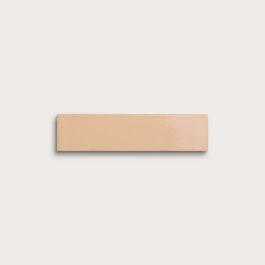 Bone ceramic tile, 2 by 8 inches, gloss finish