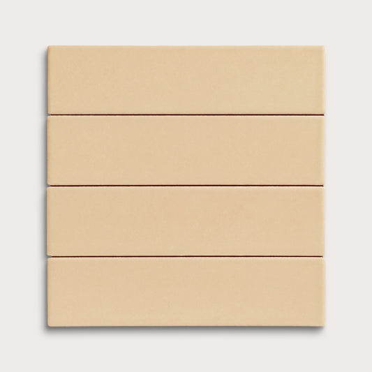 Bone ceramic tile, 2 by 8 inches, matte finish