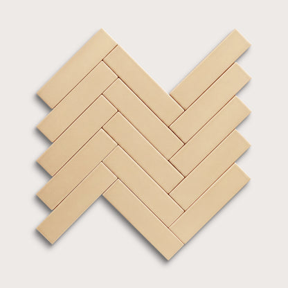 Bone ceramic tile, 2 by 8 inches, matte finish