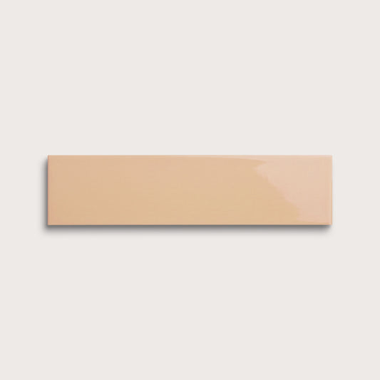 Bone ceramic tile, 3 by 12 inches, gloss finish