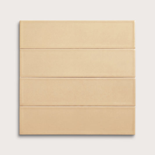 Bone ceramic tile, 3 by 12 inches, matte finish