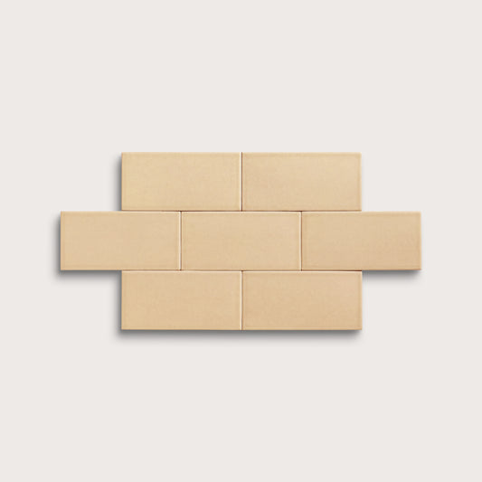 Bone ceramic tile, 3 by 6 inches, matte finish