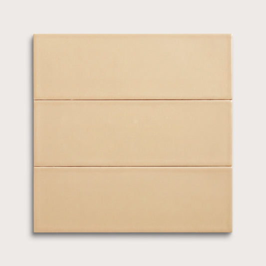 Bone ceramic tile, 4 by 12 inches, matte finish