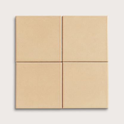 Bone ceramic tile, 4 by 4 inches, matte finish