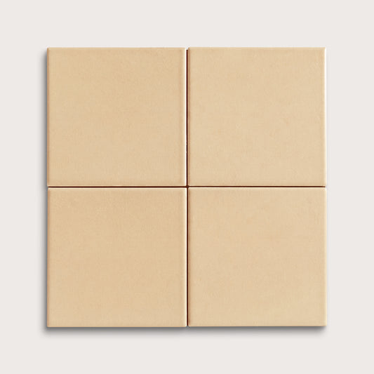 Bone ceramic tile, 4 by 4 inches, matte finish