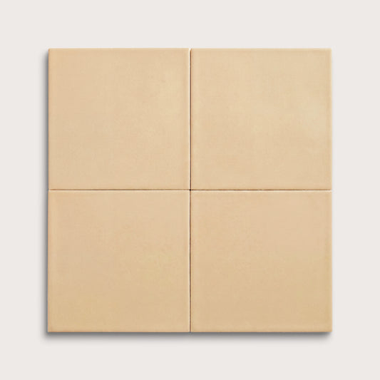 Bone ceramic tile, 6 by 6 inches, matte finish