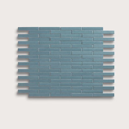 Blue Sky ceramic tile, 1 by 6 inch subway mosaic, matte finish