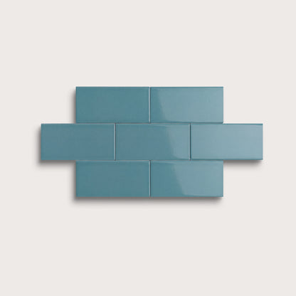Blue Sky ceramic tile, 2 by 4 inches, gloss finish
