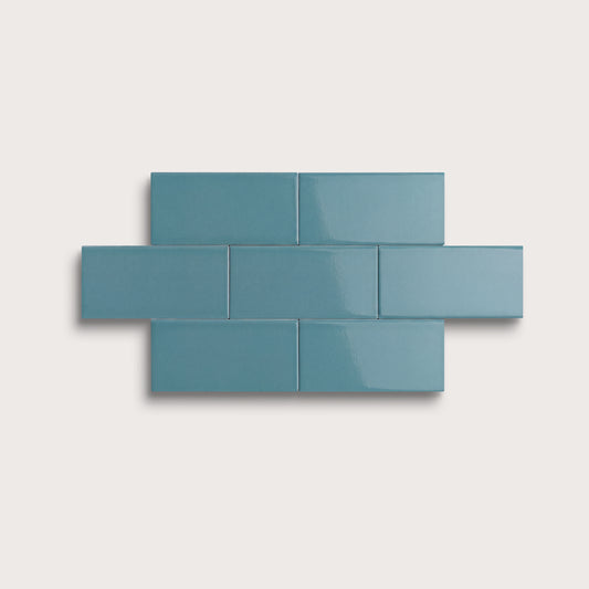 Blue Sky ceramic tile, 2 by 4 inches, gloss finish
