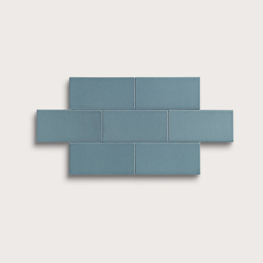 Blue Sky ceramic tile, 2 by 4 inches, matte finish