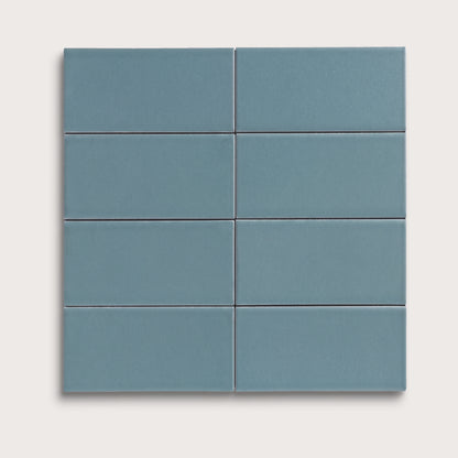 Blue Sky ceramic tile, 2 by 4 inches, matte finish