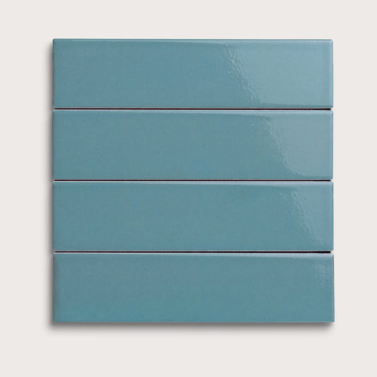 Blue Sky ceramic tile, 2 by 8 inches, gloss finish