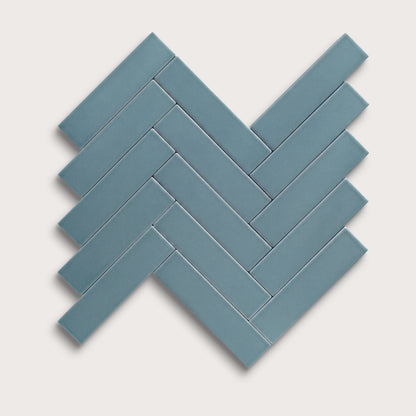 Blue Sky ceramic tile, 2 by 8 inches, matte finish