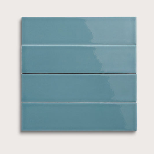 Blue Sky ceramic tile, 3 by 12 inches, gloss finish