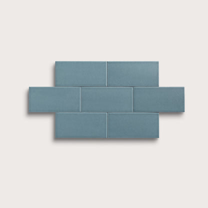 Blue Sky ceramic tile, 3 by 6 inches, matte finish