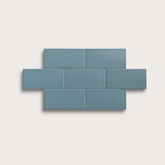 Blue Sky ceramic tile, 3 by 6 inches, matte finish