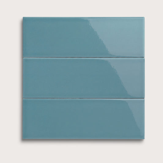 Blue Sky ceramic tile, 4 by 12 inches, gloss finish