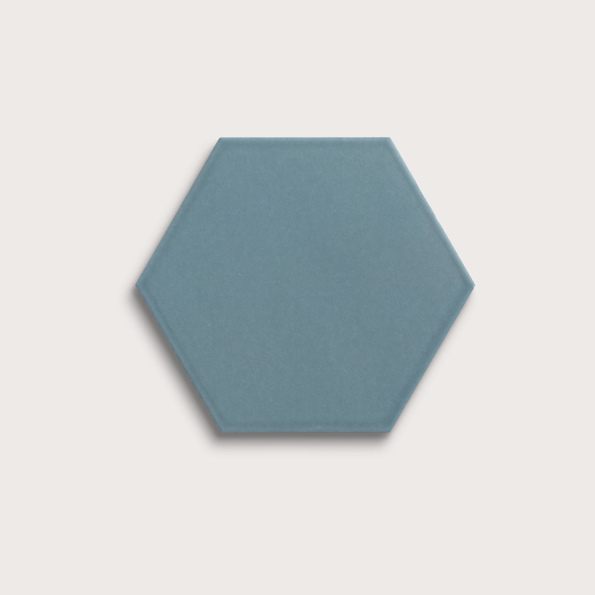 Blue Sky ceramic tile, 8 inch hex, matte finish