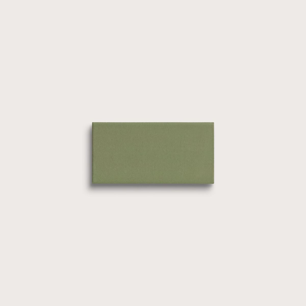 Cactus Green ceramic tile sample, matte finish