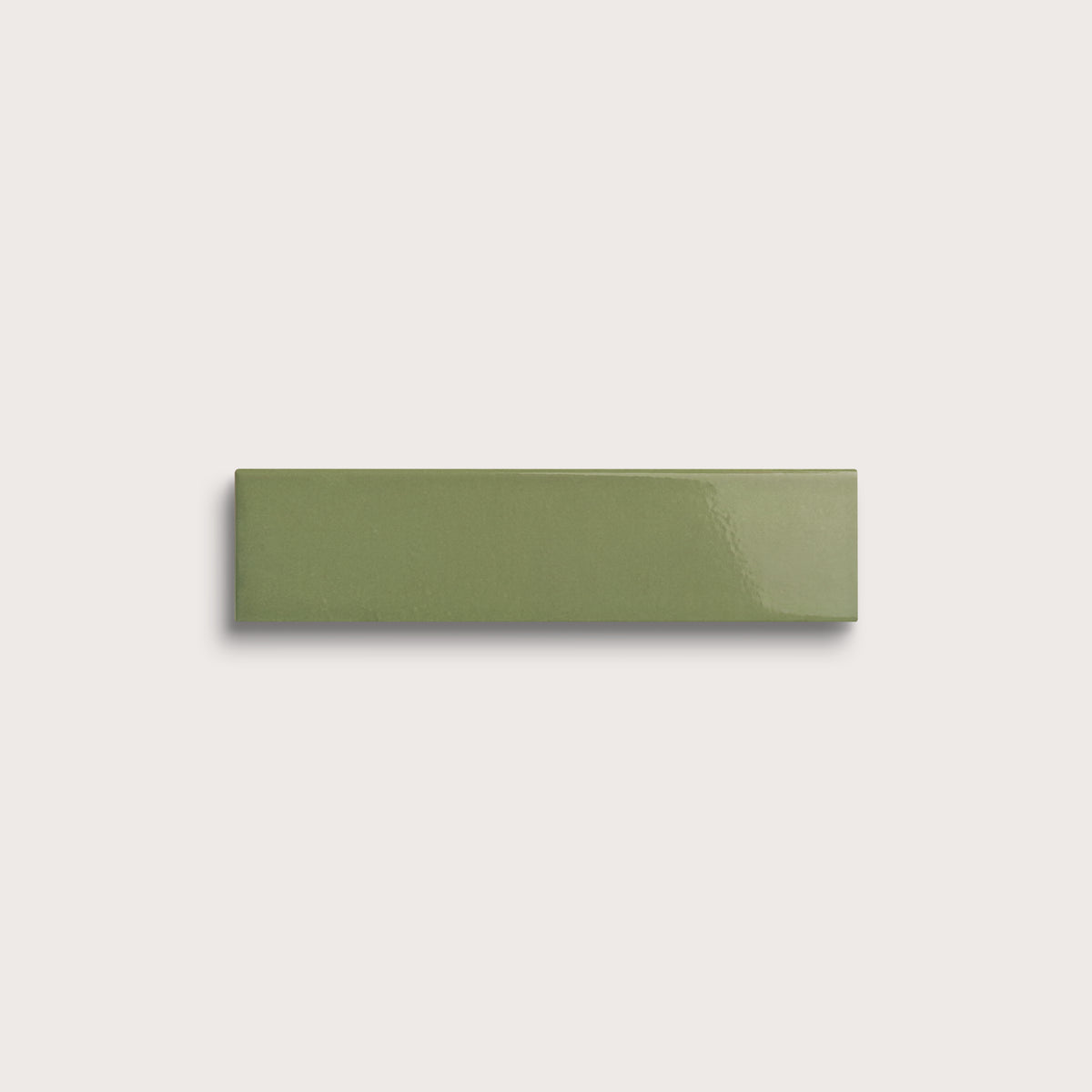 Cactus Green ceramic tile, 2 by 8 inches, gloss finish