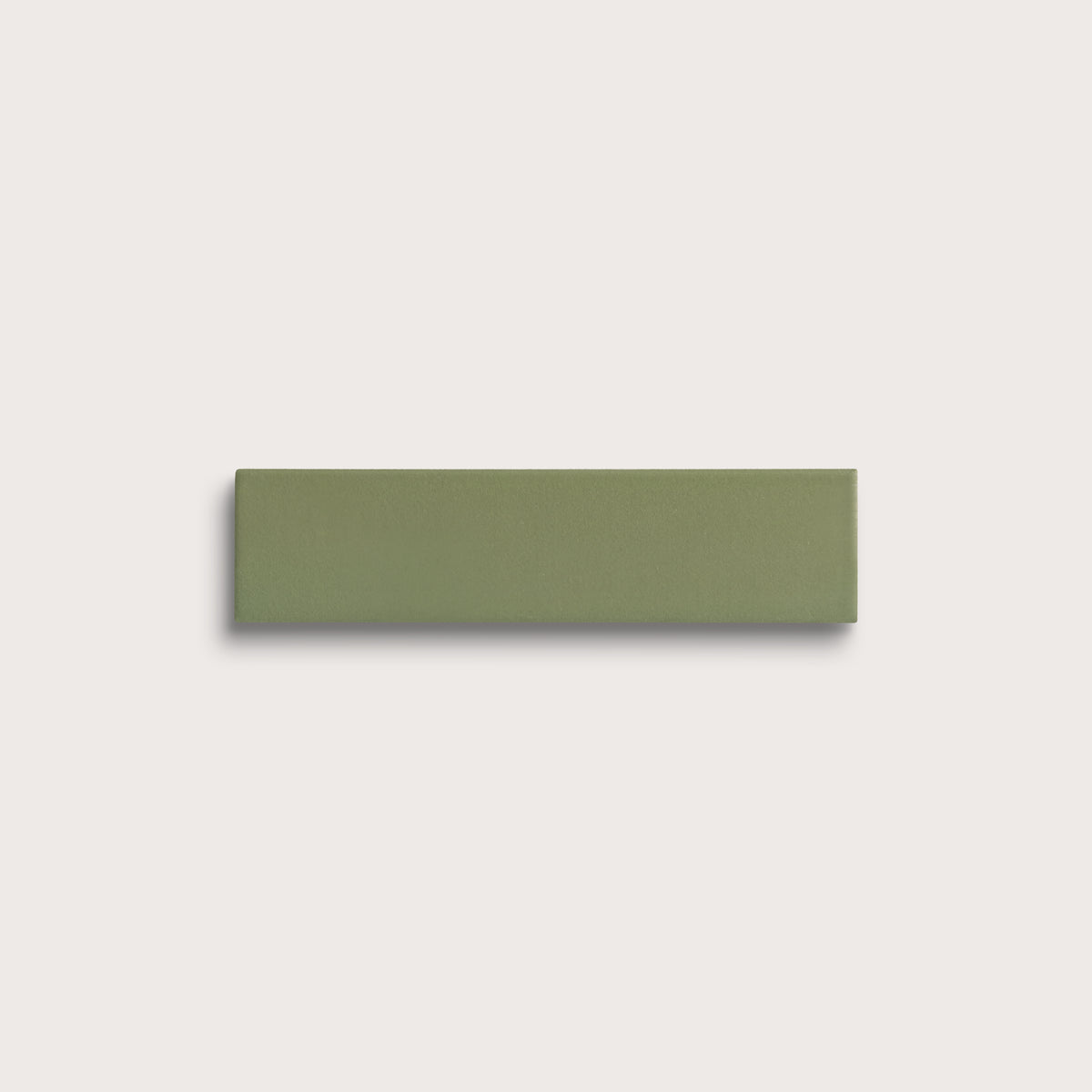 Cactus Green ceramic tile, 2 by 8 inches, matte finish