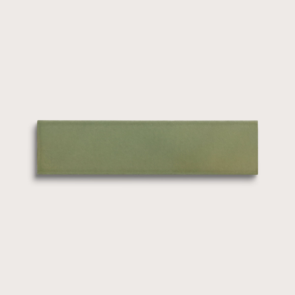 Cactus Green ceramic tile, 3 by 12 inches, matte finish