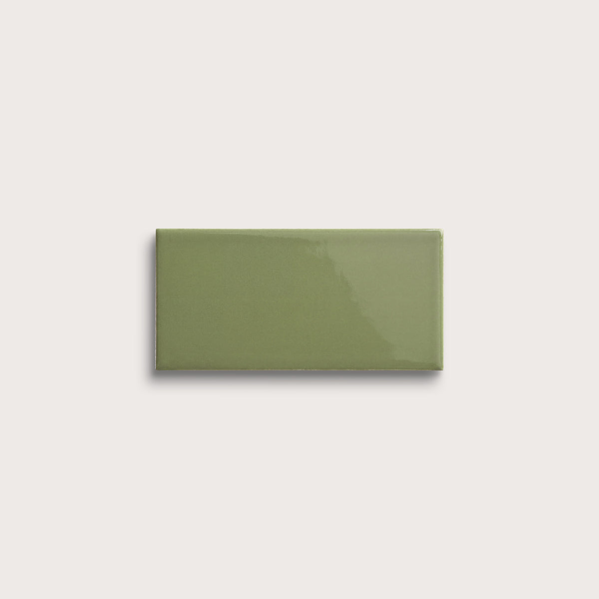 Cactus Green ceramic tile, 3 by 6 inches, gloss finish