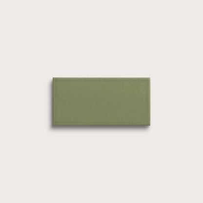 Cactus Green ceramic tile, 3 by 6 inches, matte finish