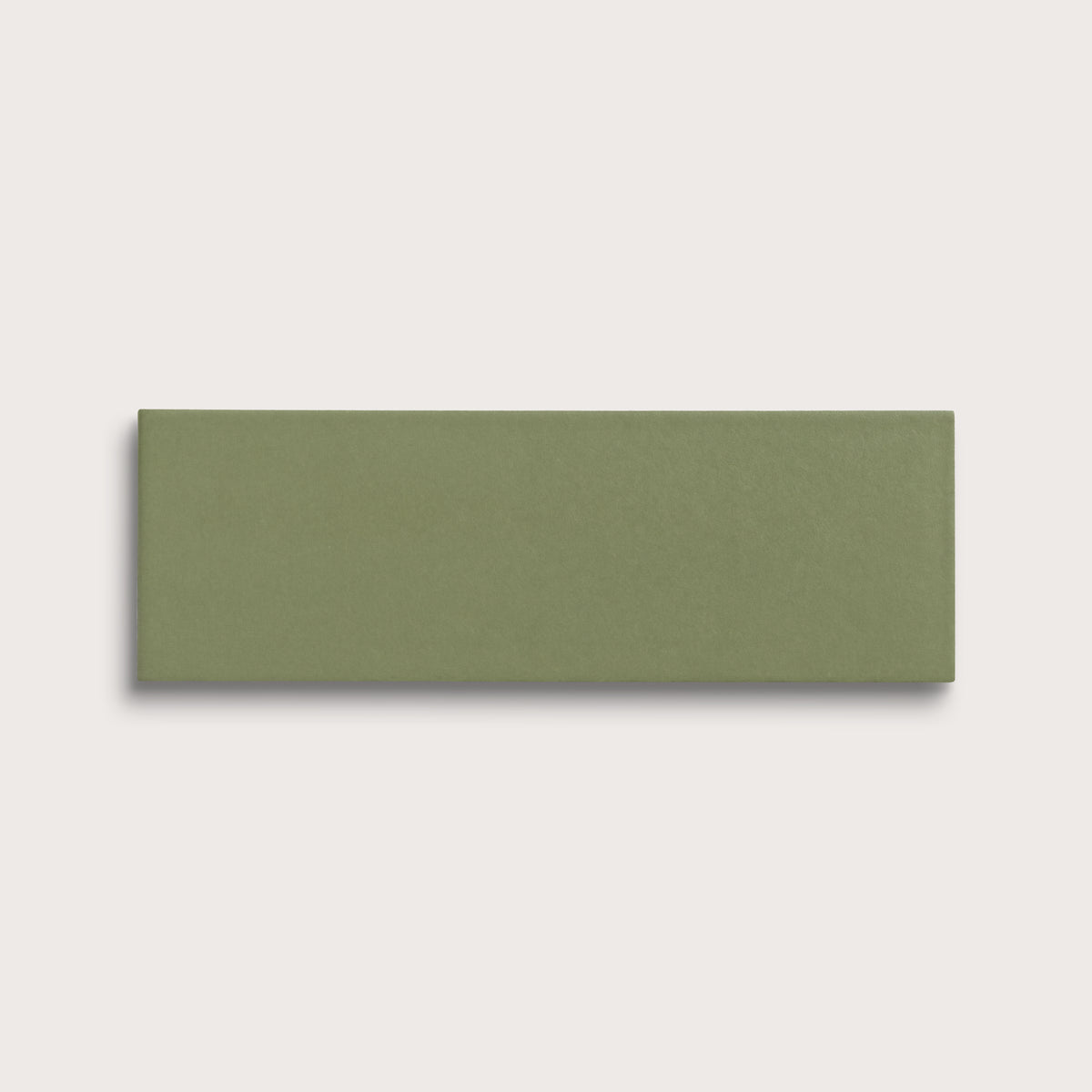 Cactus Green ceramic tile, 4 by 12 inches, matte finish