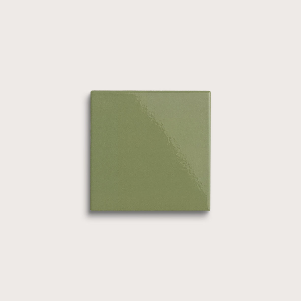 Cactus Green ceramic tile, 4 by 4 inches, gloss finish